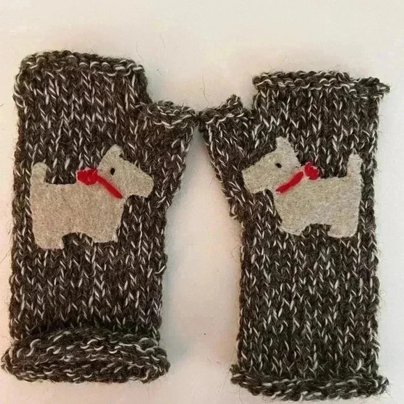 Children’s Hand  knit Fingerless Mittens, Brand New by Jack and Willa Designs - Picture 2 of 6